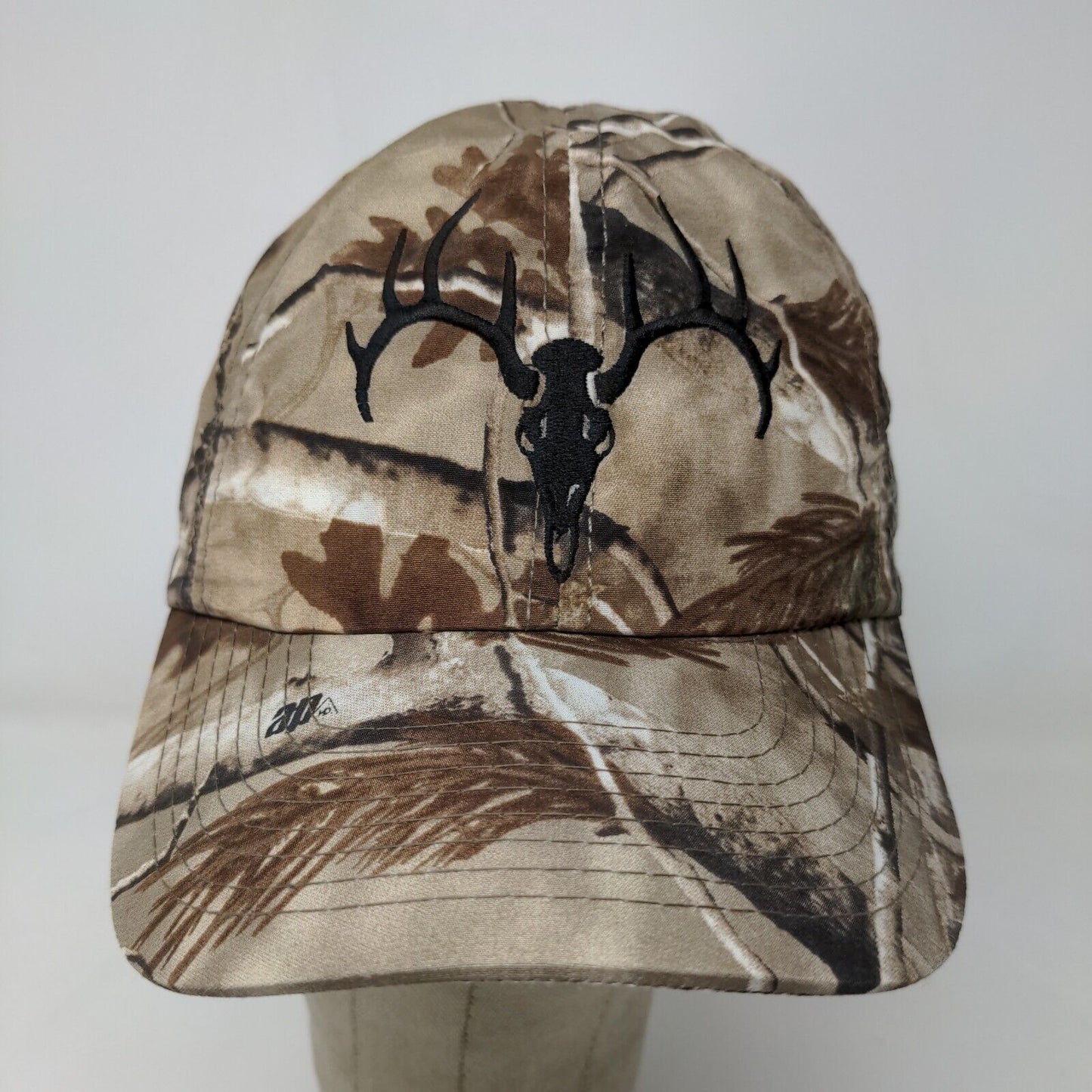 Field & Stream Men's Strapback Hat Brown Camo OSFM Embroidered Deer Logo