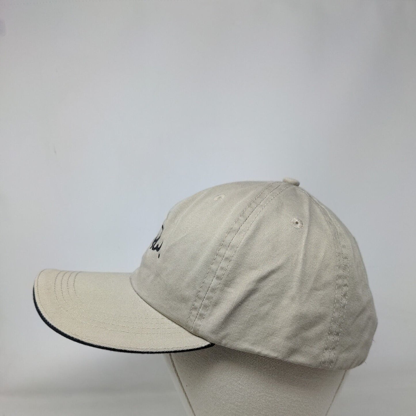Monogram Slideback Hat Tan OSFA Adjustable Embroidered Vent Holes