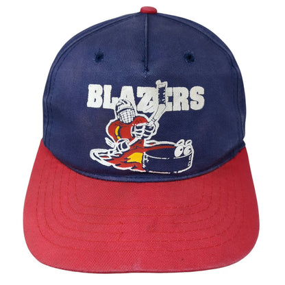 Portland Trail Blazers Hockey Goalie Baseball Cap Hat Blue Red Maurice Lucas 94