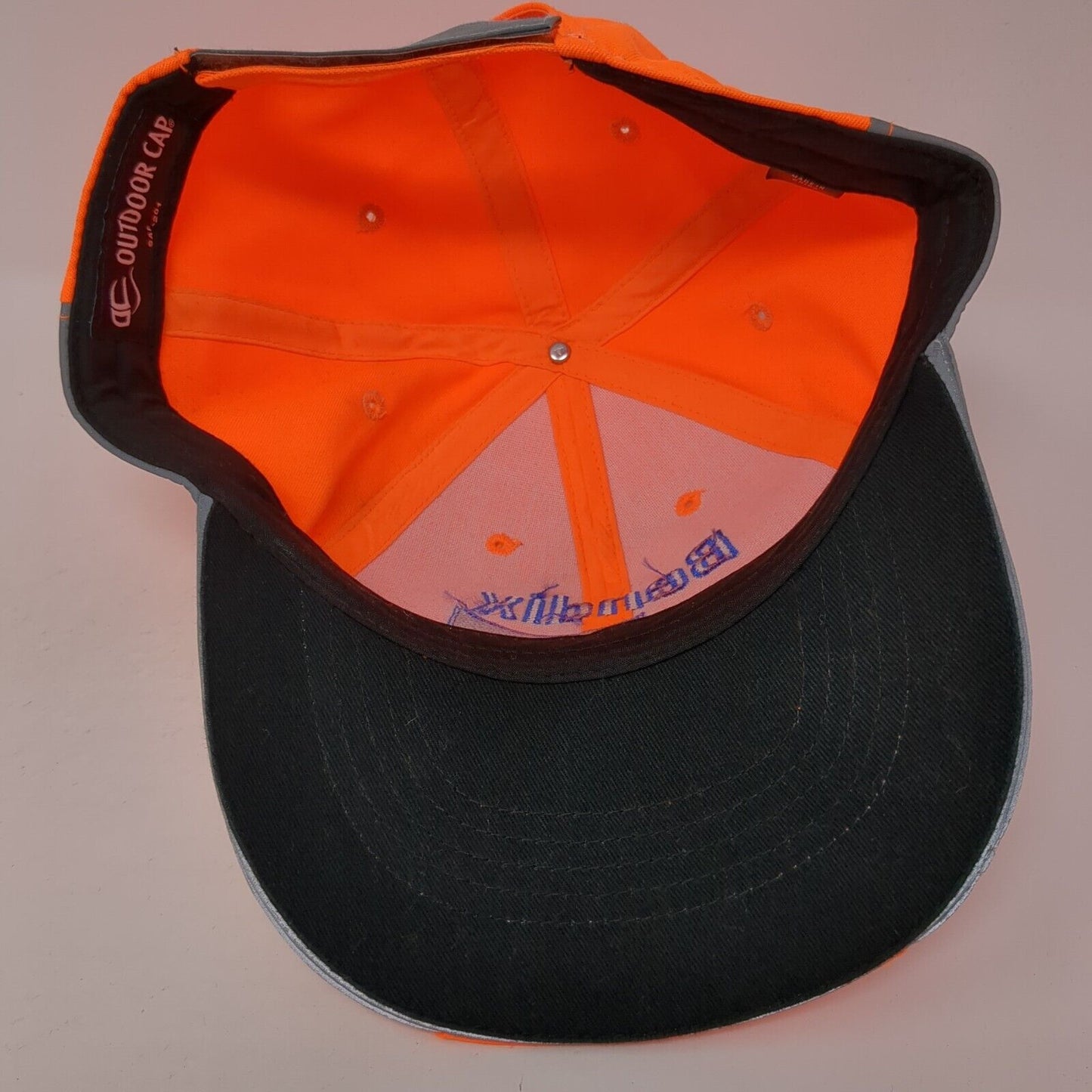 Bendix Strapback Hat Orange One Size Adjustable Outdoor Cap 6 Panel