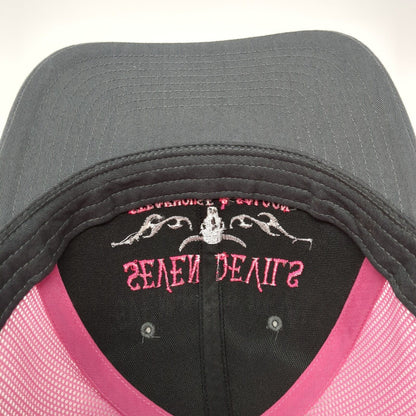 Seven Devils Snapback Trucker Hat Multi One Size Mesh Back Colorblock