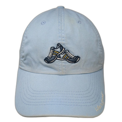 Life is Good Baseball Cap Blue One Size Sneakers Graphic Slideback Cotton Hat