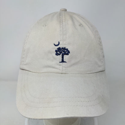 South Carolina Palmetto Tree Moon Slideback Hat Tan One Size Embroidered