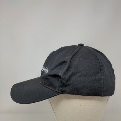 Centerplate Strapback Hat Black One Size Adjustable Embroidered 6 Panel