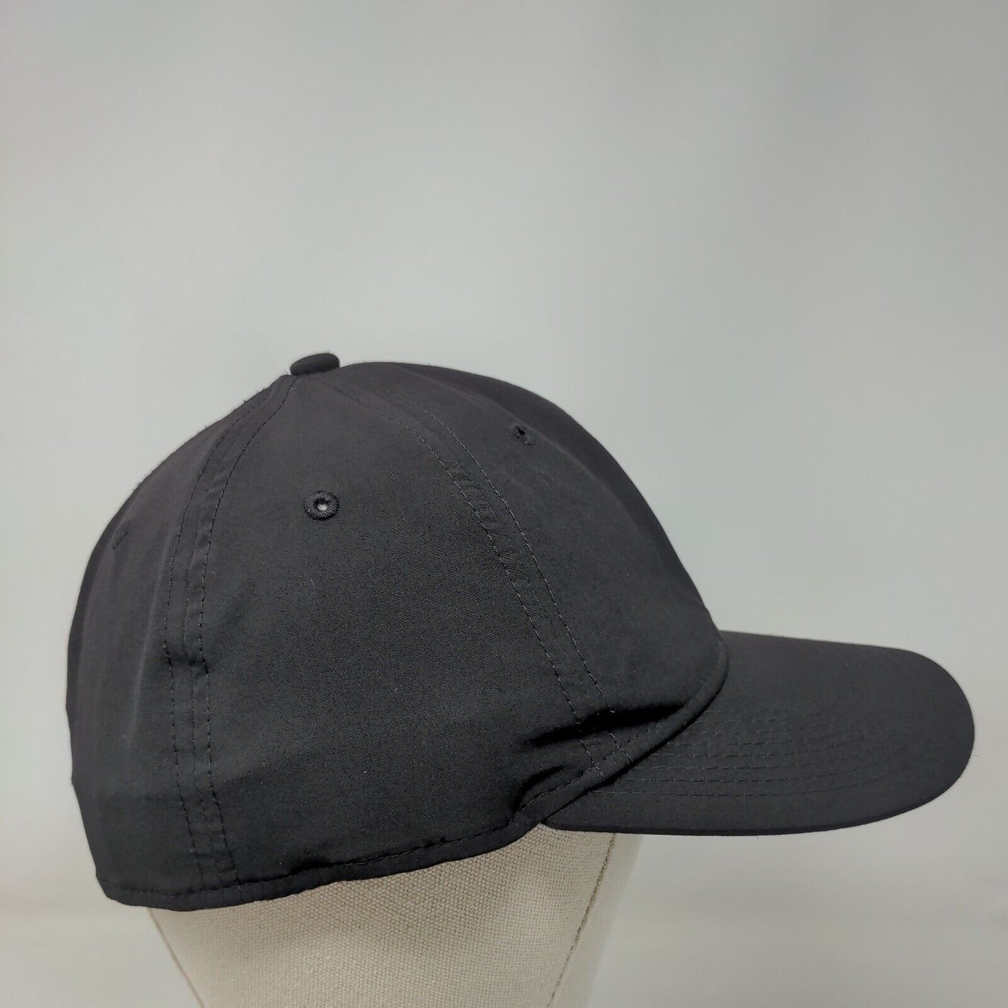 Russell Fitted Hat Black One Size Embroidered Breathable Vented Holes