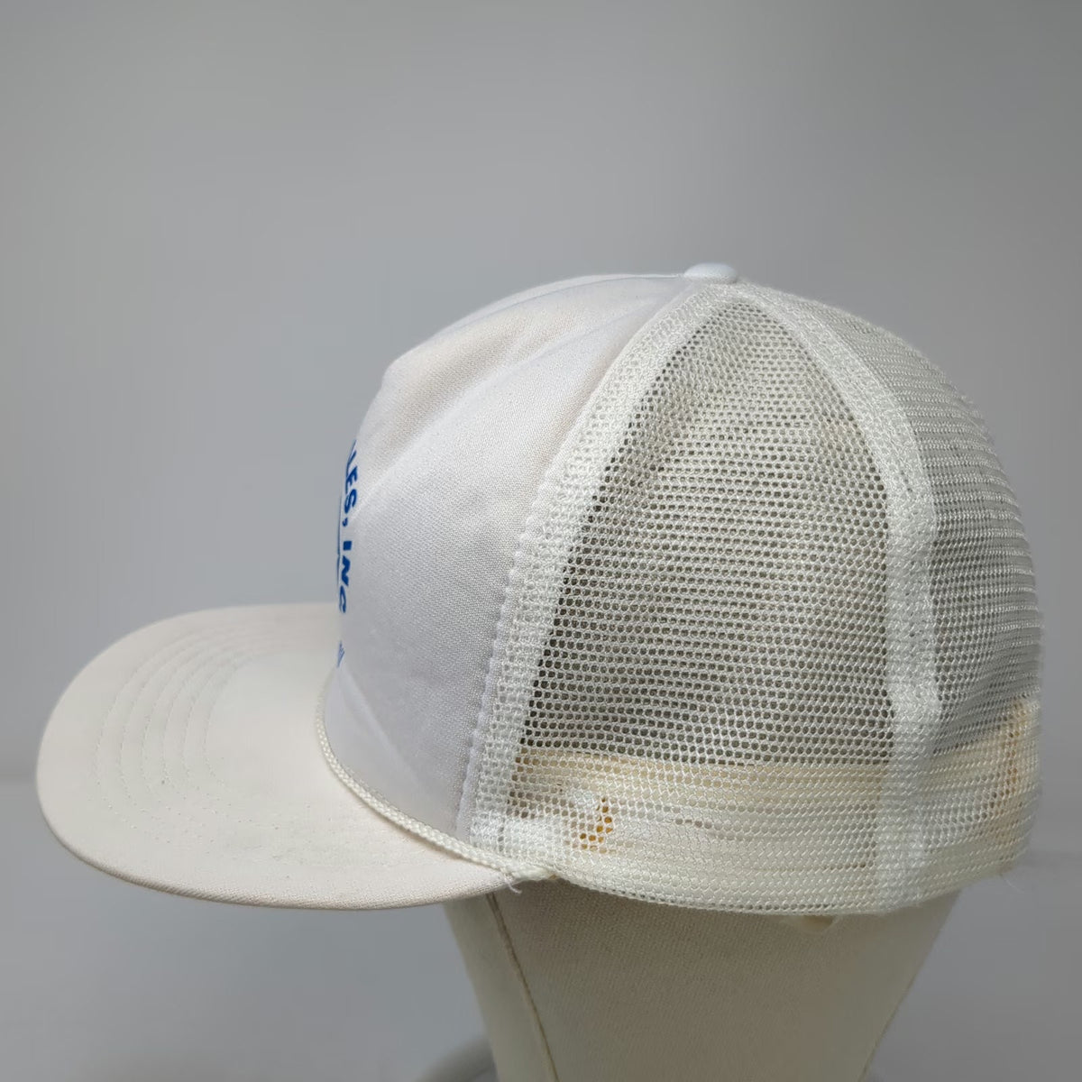 Idaho Bus Sales Blue Bird White Trucker Hat One Size Mesh Snapback Rope