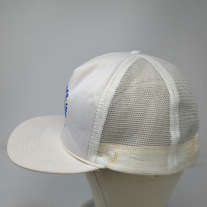 Idaho Bus Sales Blue Bird White Trucker Hat One Size Mesh Snapback Rope