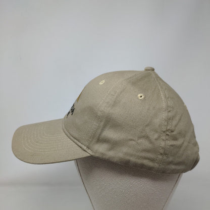 Florida Bank Strapback Hat Tan OSFA Adjustable Embroidered Vented Holes KC