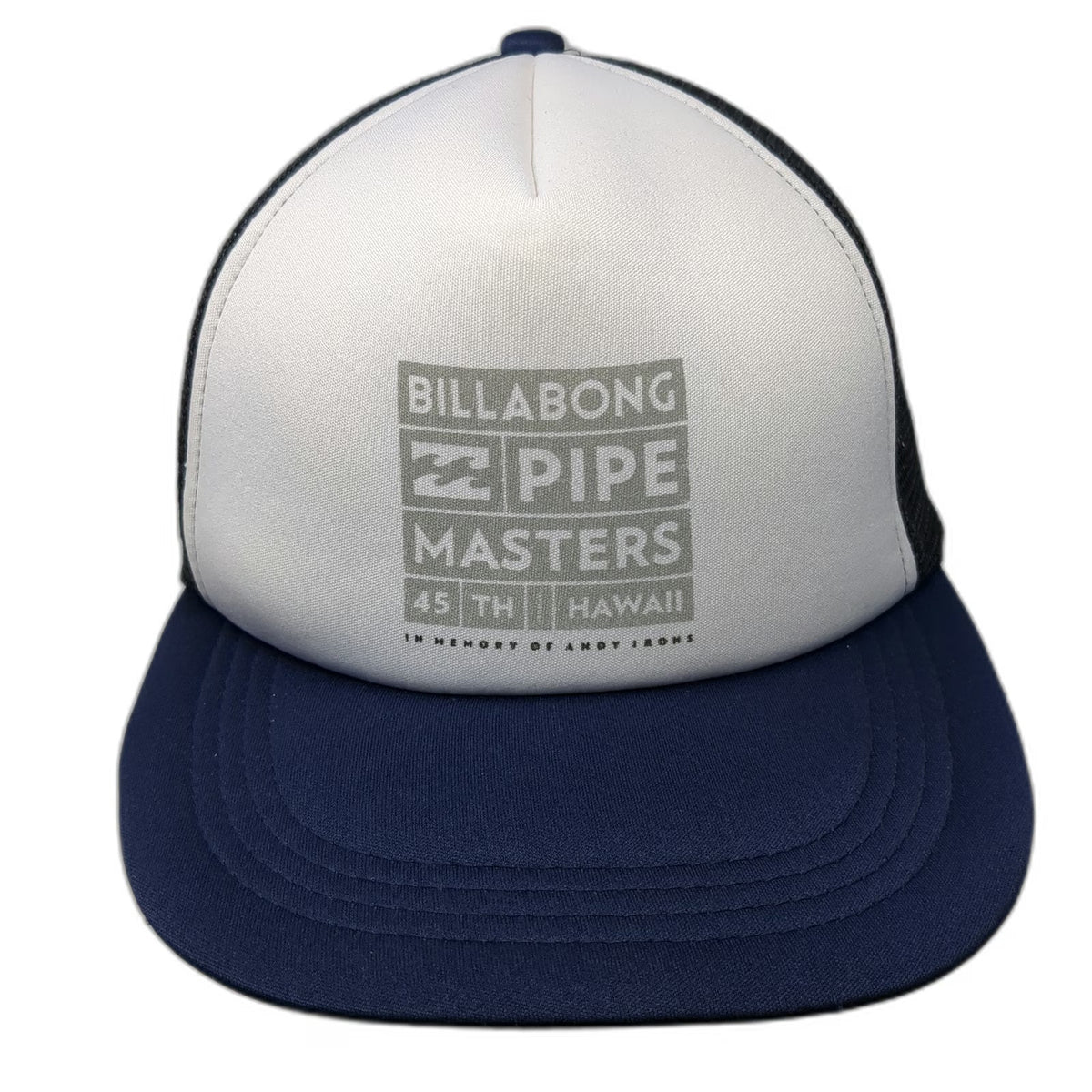 Billabong Trucker Hat Blue One Size Pipe Masters 45th Hawaii Andy Irons Snapback