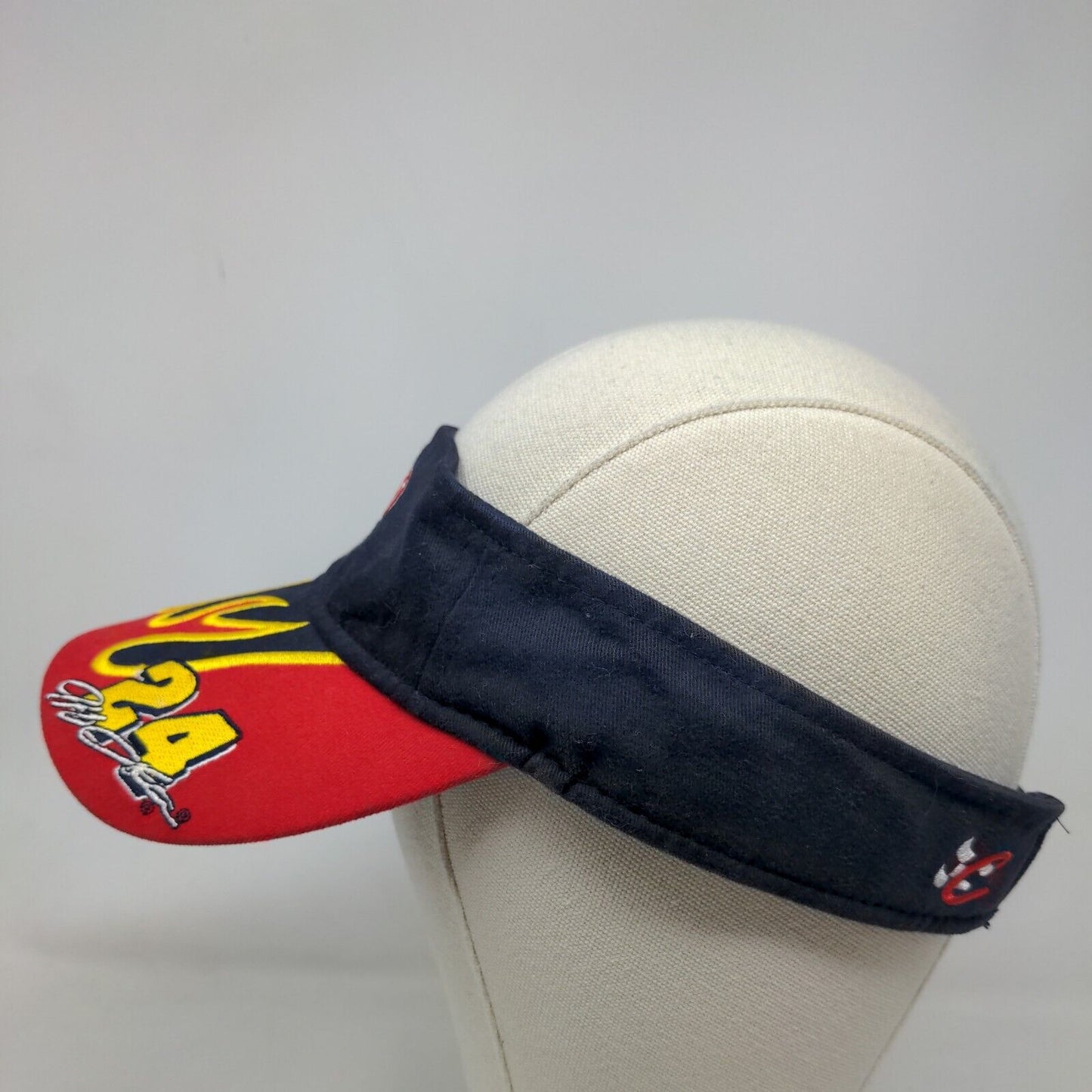 Chase Authentics Men's Strapback Sun Visor Cap Hat Multicolor Flames #24