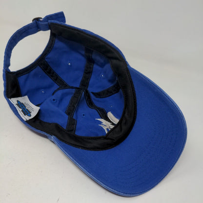 Big X Men's Slideback Hat Blue Embroidered DH Lightning Bolt Logo Cotton