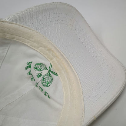 Malibu Tennis Club Hat Baseball Cap White One Size Slideback Racket Logo Sport