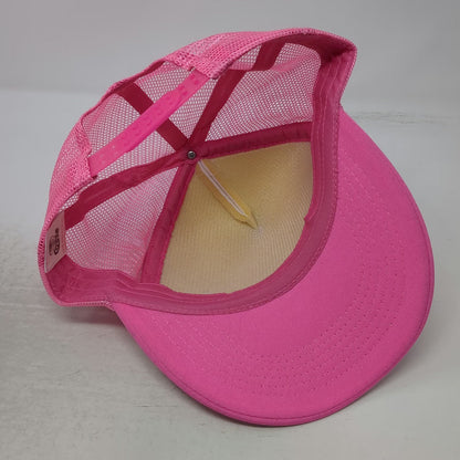 Cobra Trucker Hat Pink White OS Boneyard Beer Bend Oregon Brewery Mesh Snapback