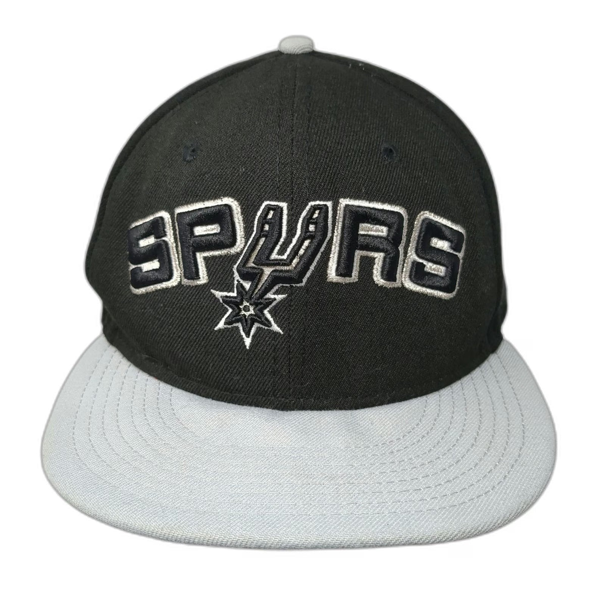 New Era San Antonio Spurs NBA Snapback Hat Black Gray One Size Flat Brim OSFM