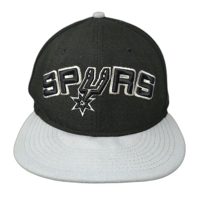 New Era San Antonio Spurs NBA Snapback Hat Black Gray One Size Flat Brim OSFM