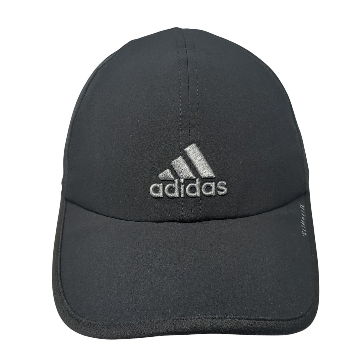 Adidas 3 Stripes Climalite Strapback Hat Black One Size Embroidered Logo
