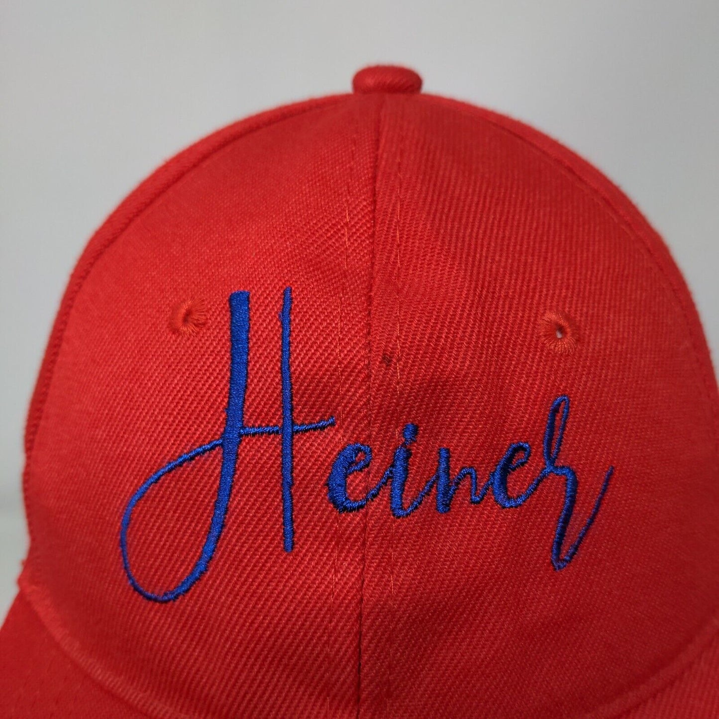 Heiner Slideback Hat Red One Size Adjustable Embroidered Solid 6 Panel