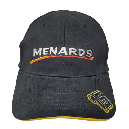 Menards Men's Fitted Hat Black Stretch Embroidered #15 Logo Acrylic Blend