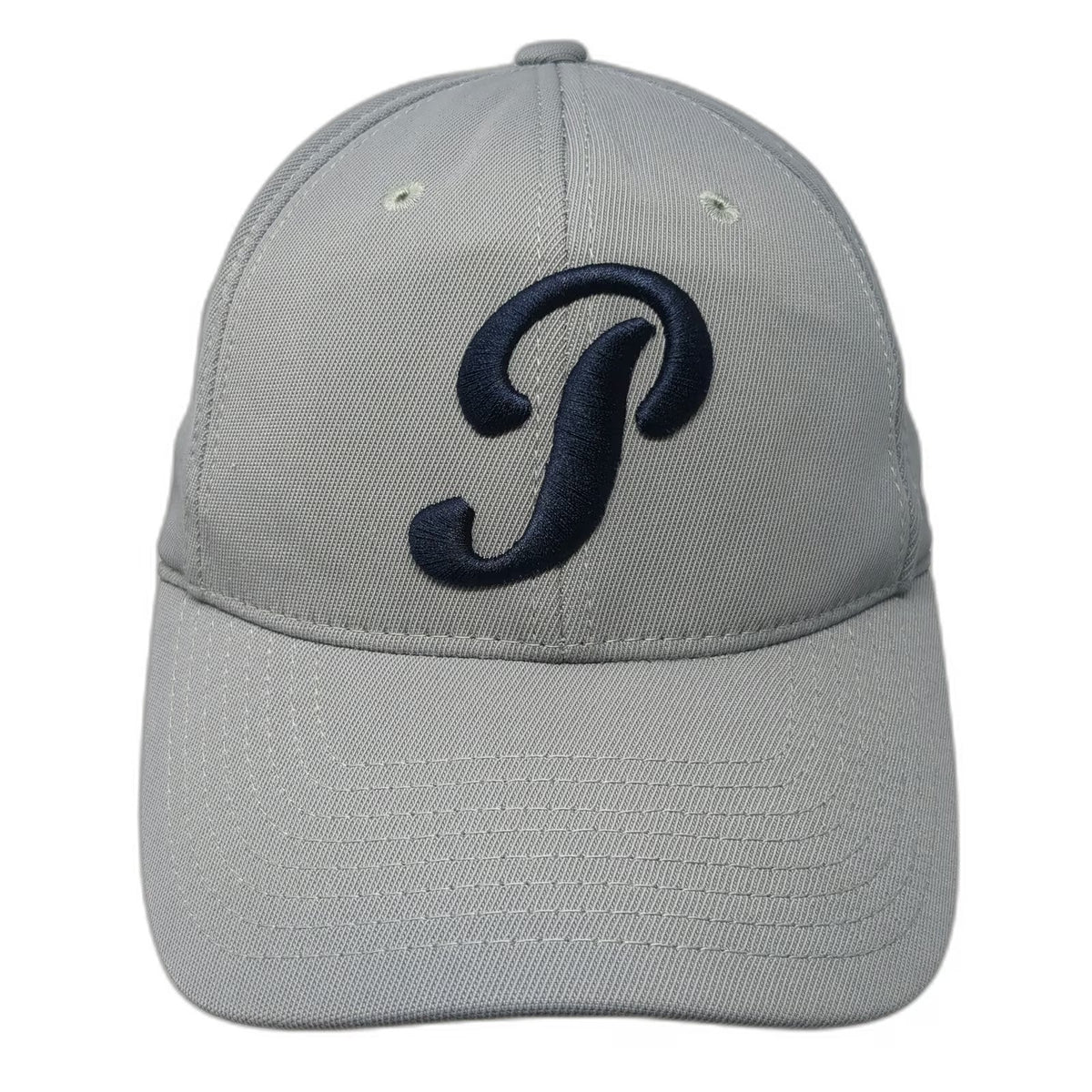 Legacy Baseball Cap Gray M Fitted Script P Embroidered Nylon Blend Stretch Hat