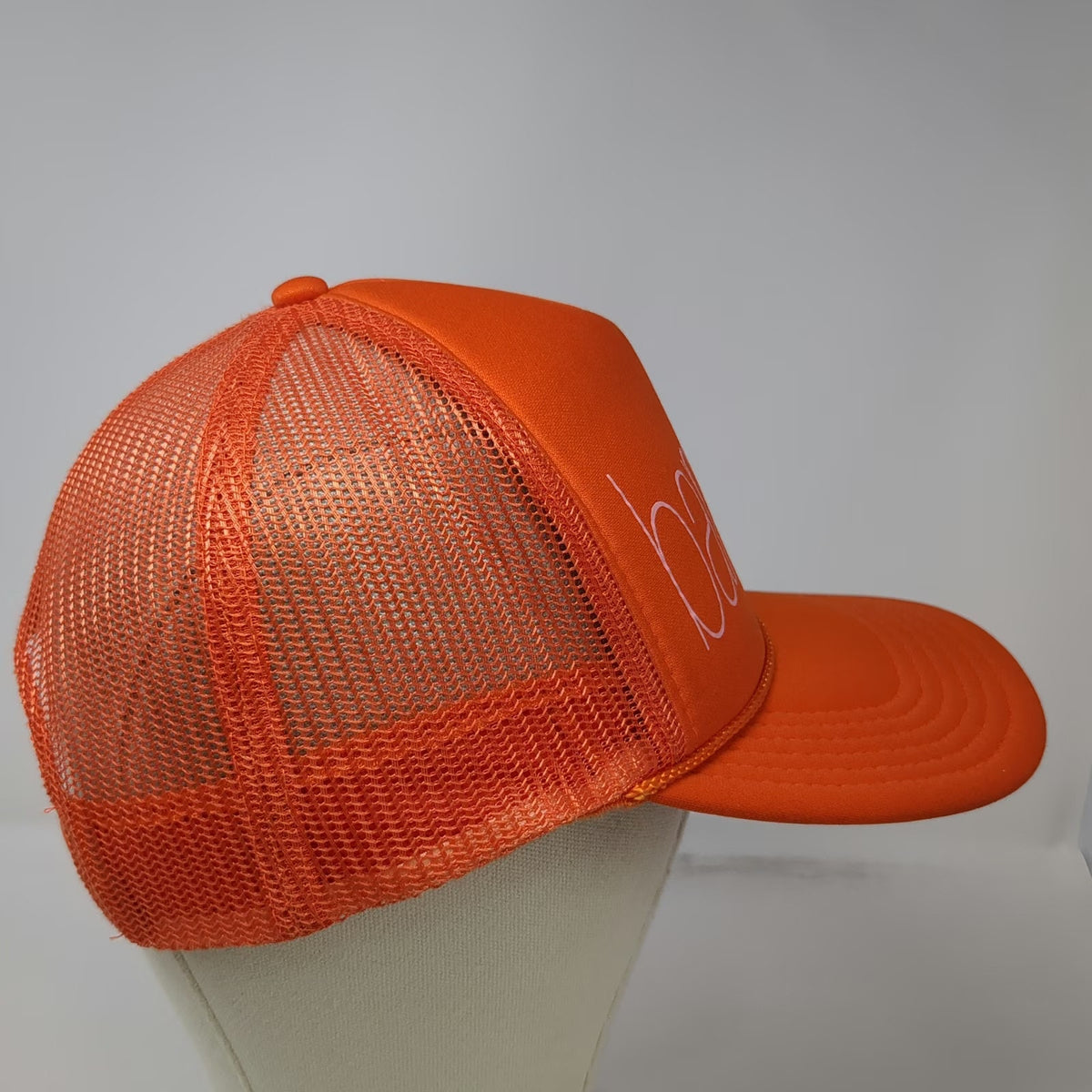 Neighborhood Laguna Trucker Hat Orange One Size Barre-Bae Mesh Snapback nbrhd