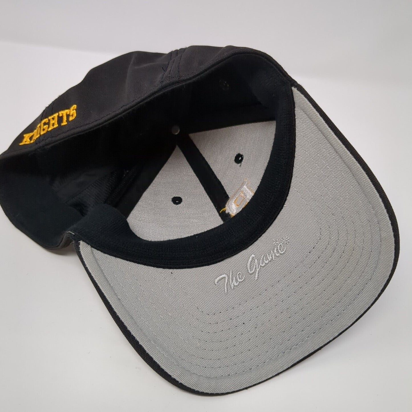 BK Knights Fitted Hat Black Medium Embroidered Solid 6 Panel The Game