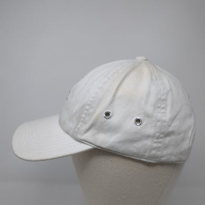 Adidas Trefoil Logo Slideback Hat White One Size Adjustable Embroidered
