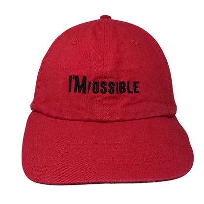 I'm Possible Snapback Hat Red OSFM Embroidered Adjustable 6 Panel
