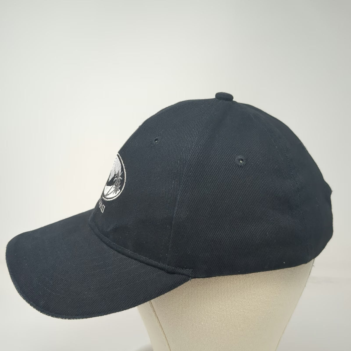 Surfware Baseball Cap Black One Size Hawaii Wave Palm Tree Graphic Strapback Hat