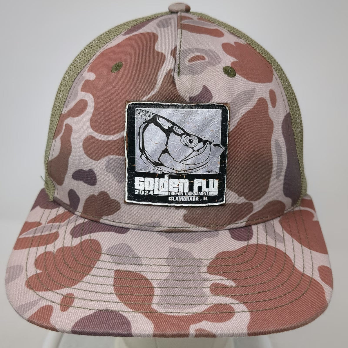 Richardson Trucker Hat Green Brown One Size Camo Tarpon Tournament 2024 Fishing