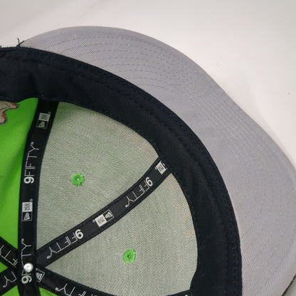 Oregon Ducks NCAA New Era Snapback Hat Green Black 9FIFTY Flat Brim Embroidered