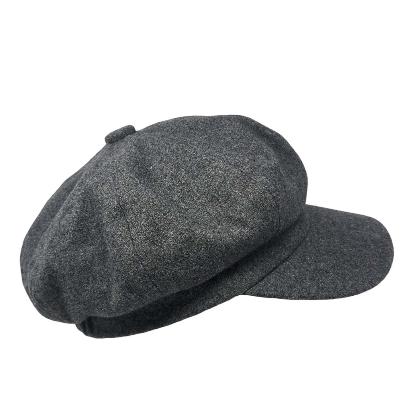 Unbranded Fitted Stretch Newsboy Cap Gray One Size Wool Blend Blank