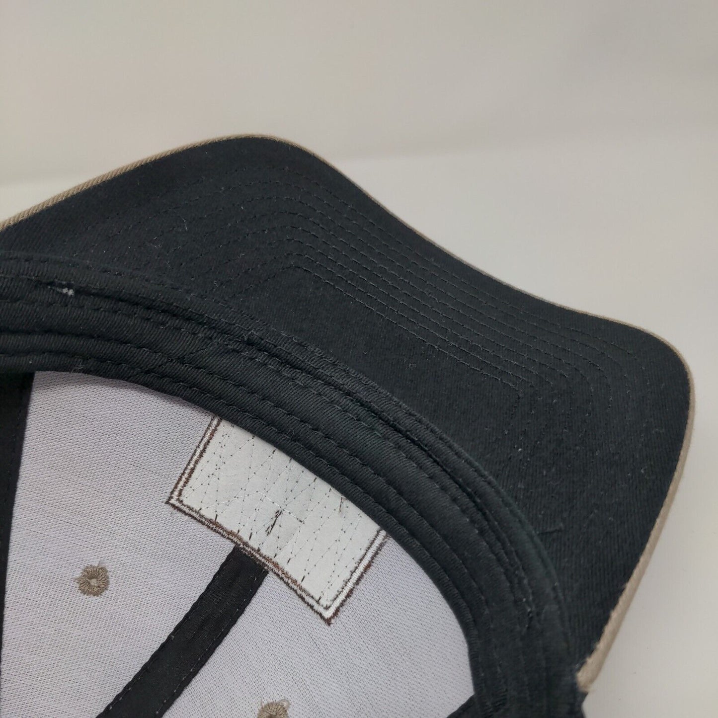 Scheels American Flag Snapback Trucker Hat Tan OSFM Mesh Back 6 Panel