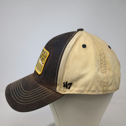'47 Boston Bruins NHL Snapback Hat One Size Brown Tan Washed Patch Strapback