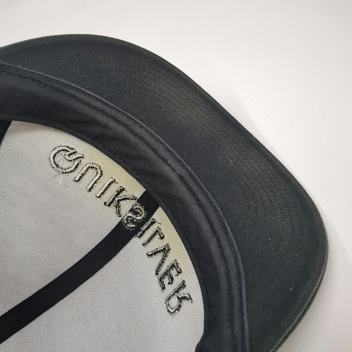 Quiksilver Snapback Black One Size Hat Tonal Logo Embroidered Yupoong Classic