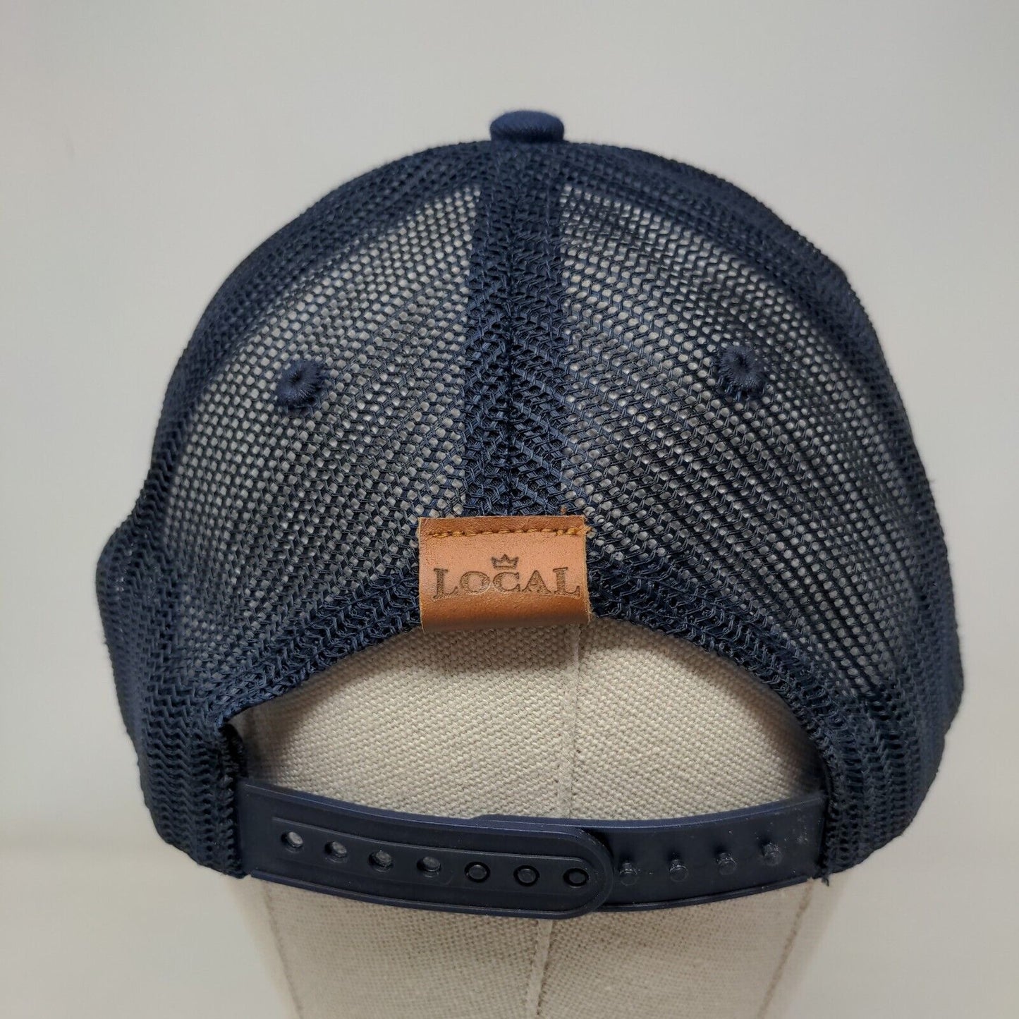 USA Estd. 1776 Snapback Mesh Back Trucker Hat Blue One Size Local Crowns