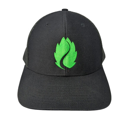 Hop Valley Brewing Co. Snapback Trucker Hat Black OS Adjustable Mesh Richardson