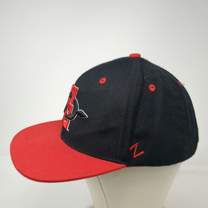 Zephyr Snapback Black Red Hat One Size San Diego State Aztecs Gray Underbrim