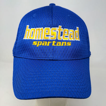 The Game Men's Fitted Hat Blue Embroidered Homestead Spartans Logo Polyester