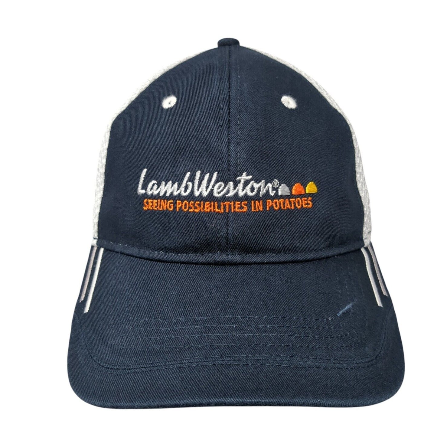 Lambweston Seeing Possibilitie Potatoes Strapback Golf Hat Blue OS Cap America