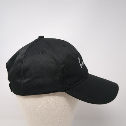 Babe Strapback Hat Black One Size Adjustable Embroidered Solid 6 Panel
