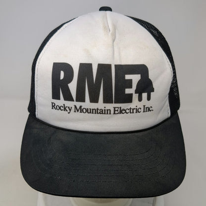 Young An Trucker Hat Black White OSFM Rocky Mountain Electric Mesh Snapback Logo