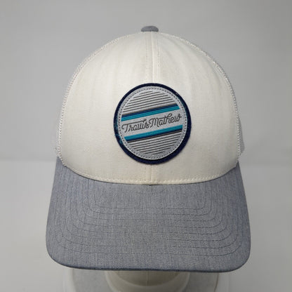 Travis Mathew Snapback Trucker Hat White OS Adjustable 110 Flexfit Mesh Yupoong
