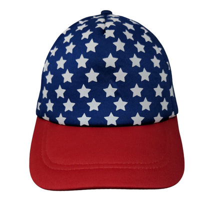 Patriotic Flag Snapback Mesh Back Trucker Hat Multi One Size Colorblock