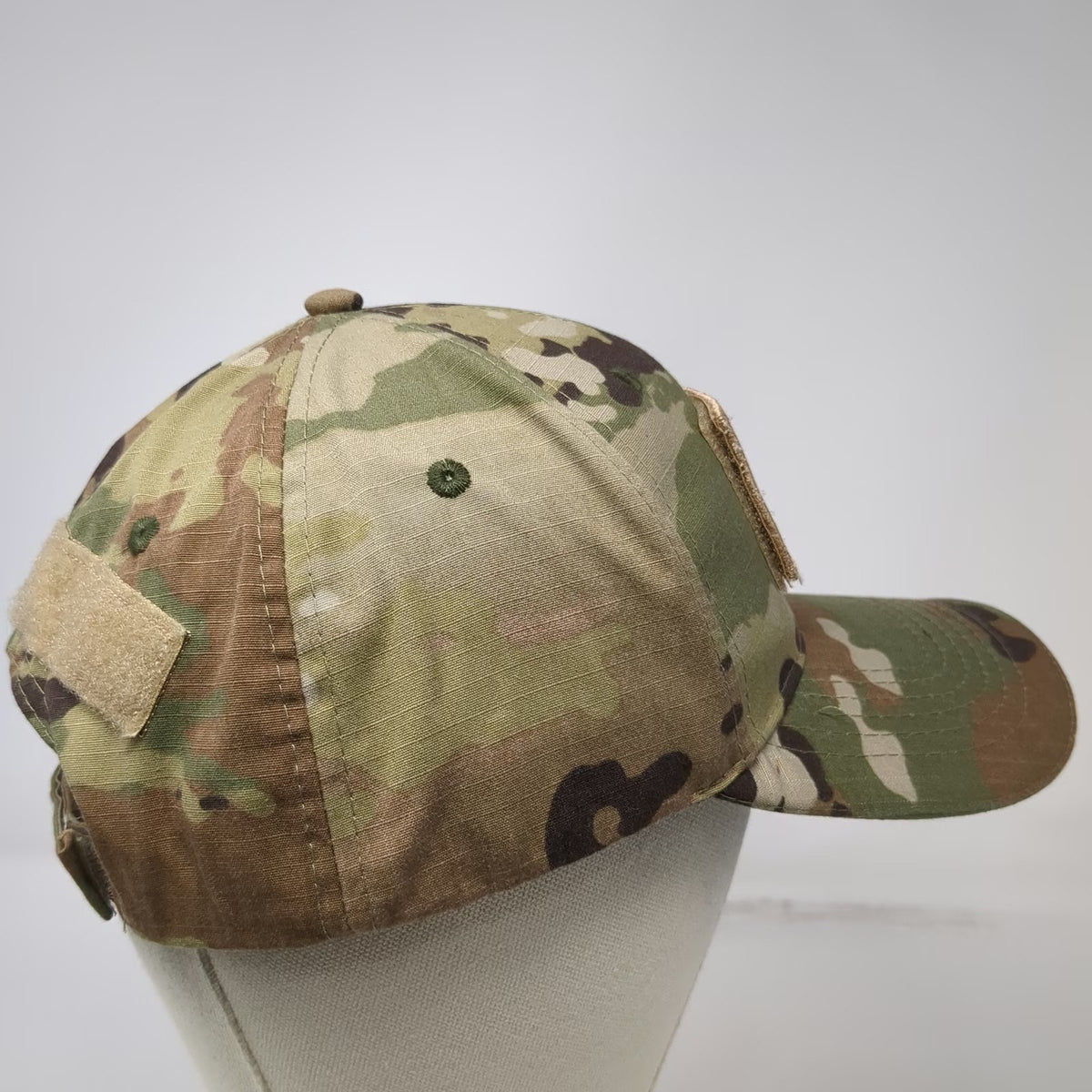 7.62 Design US Flag Camo Baseball Cap Green One Size Cotton Loop Patch Hat