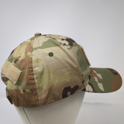 7.62 Design US Flag Camo Baseball Cap Green One Size Cotton Loop Patch Hat