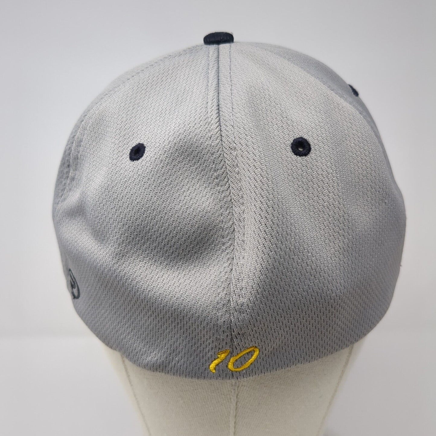 Letter M Fitted Hat Gray L/XL Embroidered Vented Holes 6 Panel Dryve Richardson