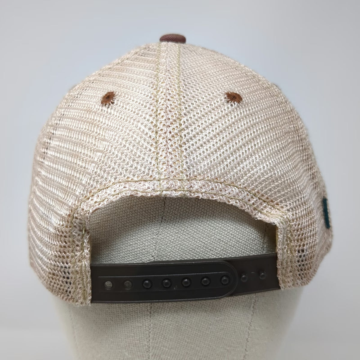 Legacy Trucker Hat Red Beige Blue One Size Idaho State Redfish Lake Lodge Mesh