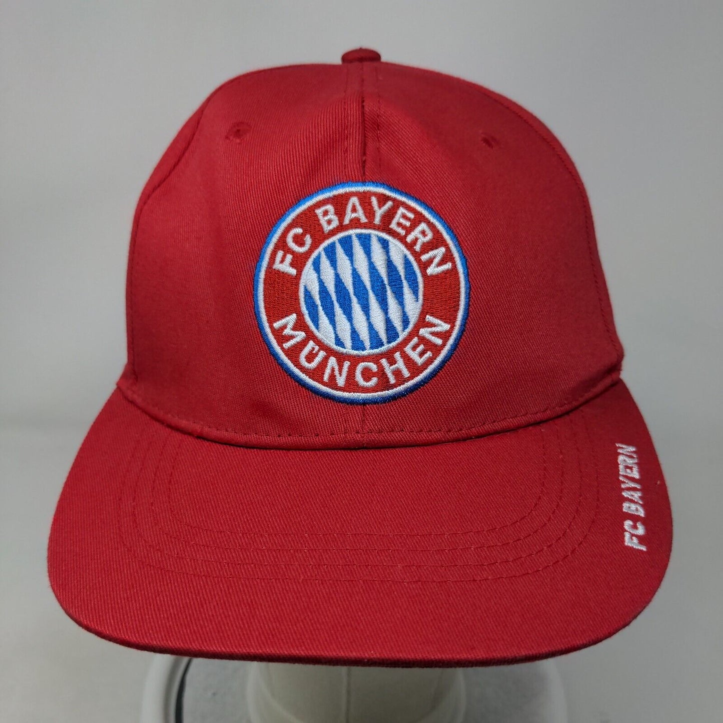 FC Bayern Munchen Snapback Hat Red Embroidered Logo Official 2020