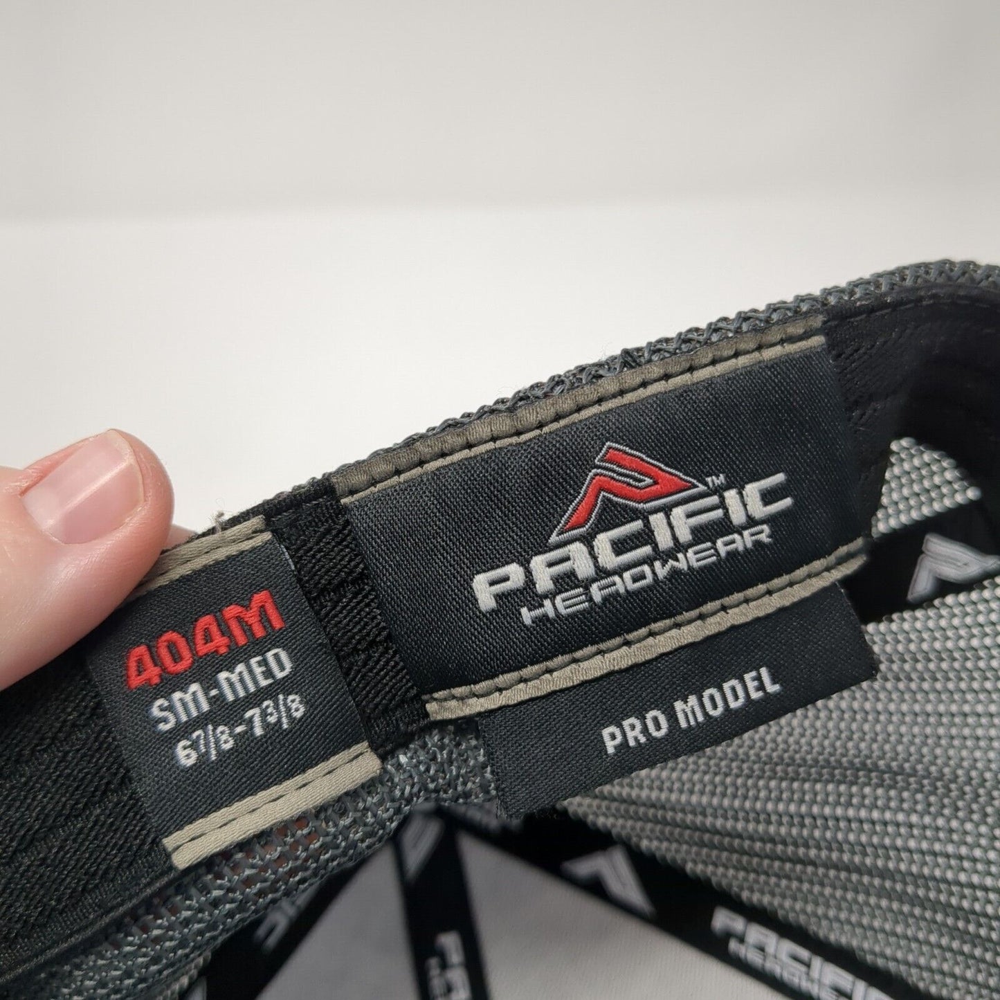 N Boise Fitted Mesh Back Trucker Hat Gray 6 7/8-7 3/8 Pacific Headwear