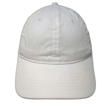George Baseball Cap White One Size Slideback Adjustable Cotton Plain Blank Hat